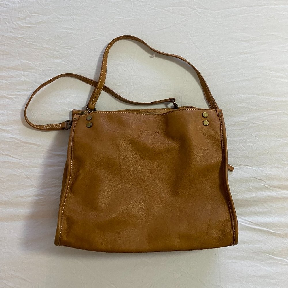 American Leather Co Triple Entry Satchel